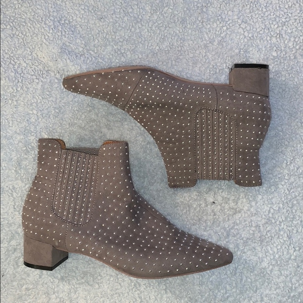 Topshop silver stud booties